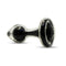 Crystal Delights Sparkle Plug Black elegant glass pleasure toy with a black gem, handcrafted for luxury and artistry.