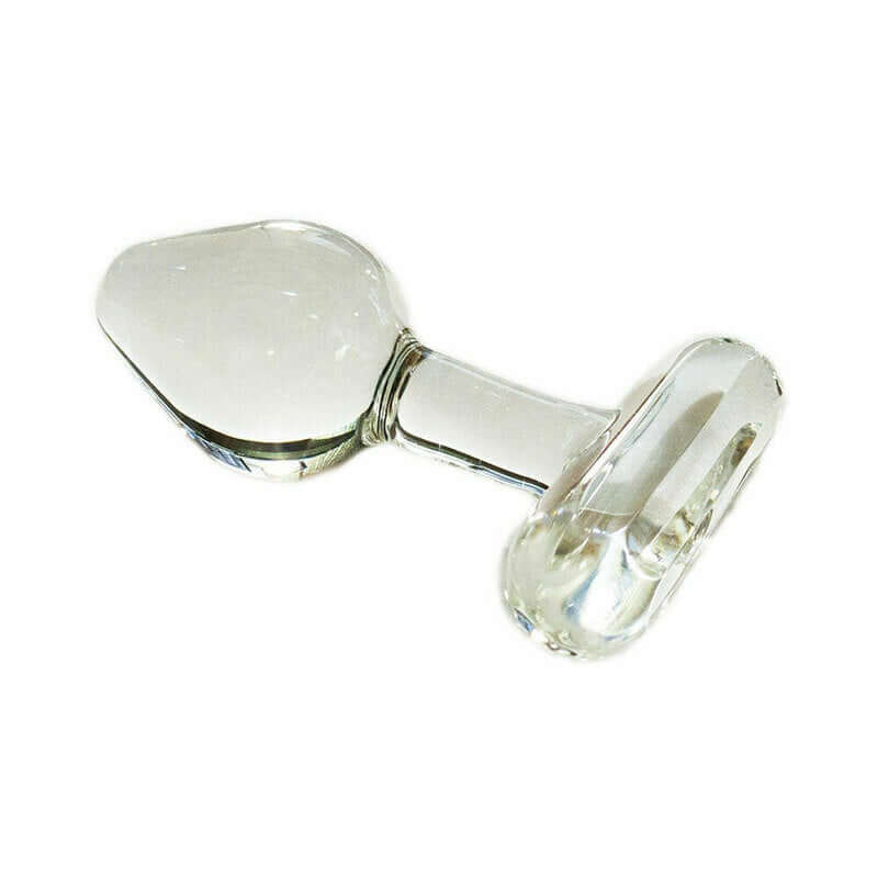 Crystal Delights T-Handle Plug Clear - handcrafted elegant erotic art piece for intimate pleasure.