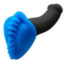 Banana Pants Shagger Dildo Base Cover Blue Azure designed for enhanced pleasure and sensation during strap-on play.