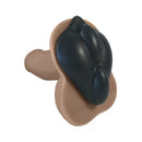 Banana Pants B.cush Silicone Dildo Base Cushion Black on a flat surface, showcasing its double-bump stimulation design.