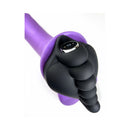 Banana Pants Honeybunch Silicone Grinding Cushion Black and purple silicone dildo with textured grip.