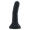 Wet For Her Five Medium 5.1 Inch Dildo Black showcasing a sleek black silicone design for G-spot pleasure.