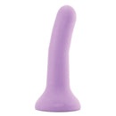 Wet For Her Five Medium 5.1 Inch Dildo Purple displayed against a white background.