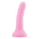 Wet For Her Five Medium 5.1 Inch Dildo Pink in a smooth, non-phallic design for feminine pleasure.
