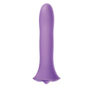 Wet For Her Fusion Large 5.7 inch Dildo Purple - sleek design with ergonomic base and clitoral stimulator.