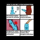 How to use the Cute Little Fuckers Trinity Vibrator Teal providing safety and stimulation suggestions.