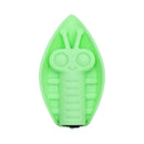 Cute Little Fuckers Zeep Mint Silicone Vibrator in a playful leaf design, ready for versatile stimulation.