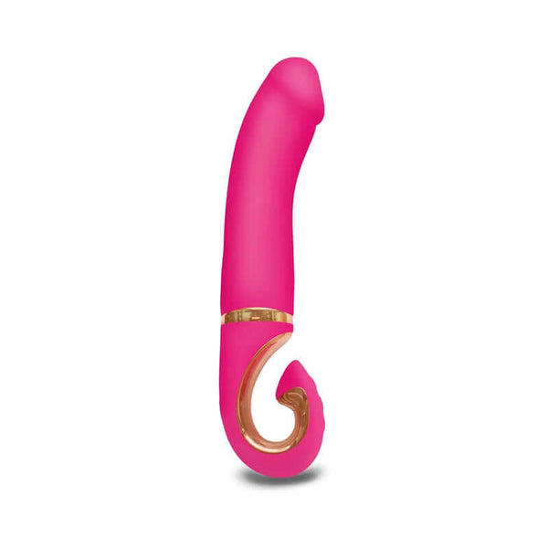 Gvibe Gjay MINI Wildberry is a compact pink vaginal vibrator with a realistic feel.