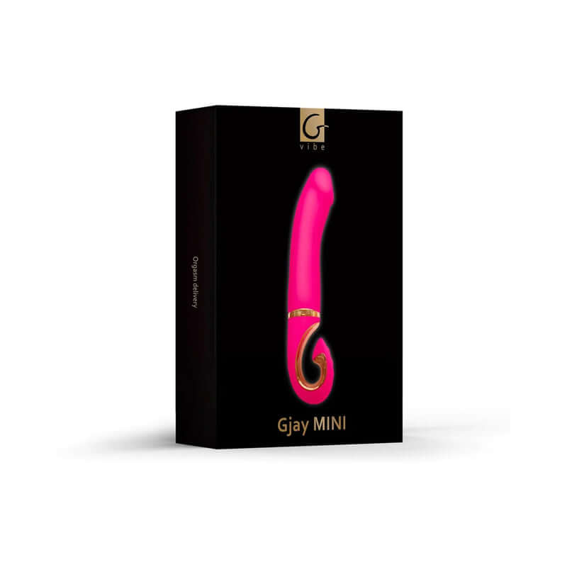 Gvibe Gjay MINI Wildberry compact vibrator packaging with vibrant pink design