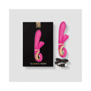 Gvibe Grabbit MINI Dolce Violet luxury dual-action vibrator with charging cable and packaging.
