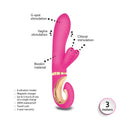 Gvibe Grabbit MINI Dolce Violet dual-action vibrator features for G-spot, clitoral, and vaginal stimulation.