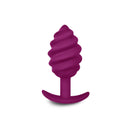Gvibe Gplug Twist 2 Sweet Raspberry textured anal plug in vibrant purple color.