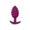 Gvibe Gplug Twist 2 Sweet Raspberry textured anal plug in vibrant purple color.