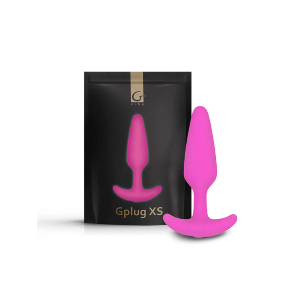 Gvibe Gplug XS Sunny Raspberry vibrant pink butt plug with packaging for beginners and experienced users