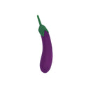 Emojibator Eggplant XL Emoji Vibrator Purple, large eggplant-shaped vibrator with green top designed for pleasure.