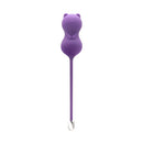 Emojibator Kitty Cat Kegel Ball Vibrator in purple, designed for playful and powerful Kegel exercises.