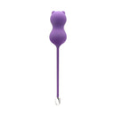 Emojibator Kitty Cat Kegel Ball Vibrator in purple with playful cat design and sleek style.