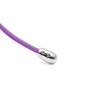 Close-up of the Emojibator Kitty Cat Kegel Ball Vibrator showcasing its purple silicone and silver accent.