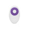 Remote control for Emojibator Kitty Cat Kegel Ball Vibrator with purple buttons and sleek design.