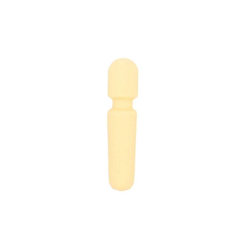 Emojibator Tiny Wand Emoji Vibrator Cream in cream color, compact and travel-ready design for pleasure.
