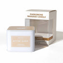 Eye of Love After Dark Attract Him Pheromone Massage Candle in stylish packaging for a luxurious experience.