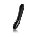 Mystim Tickling Truman E-Stim Vibrator showcasing a sleek black design and control buttons for pleasure.