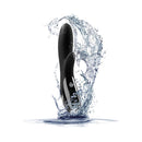 Mystim Daring Danny E-Stim Vibrator splashing in water, showcasing luxury design and powerful stimulation.