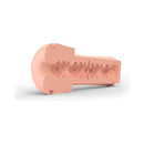 Mystim Opus E stim Masturbator showing its soft interior and anatomical design for electrical stimulation.