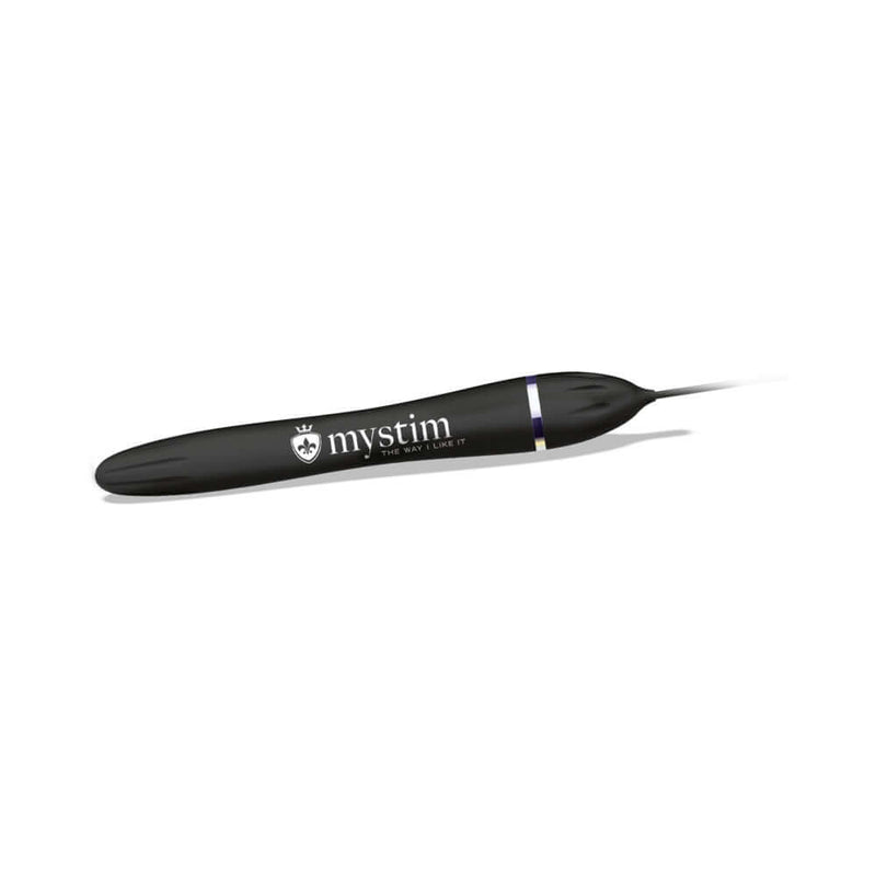 Mystim Hot Rod Masturbator Heater, a sleek black device designed for enhanced realistic sensations.