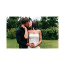 Eye of Love Matchmaker Black Diamond Attract Her Parfum 1 Oz, couple embracing outdoors, romantic moment in nature.