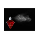 Eye of Love Matchmaker Red Diamond Attract Him Parfum 1 Oz in red diamond-shaped bottle with fragrance mist.