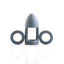 Balldo Set Steel Grey Penis Balls Sleeve featuring two grey rings and a central sleeve for enhanced pleasure.