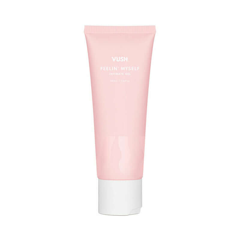 VUSH Feelin Myself Intimate Gel 3.4 Oz in a pink tube for seamless glide and pleasure.