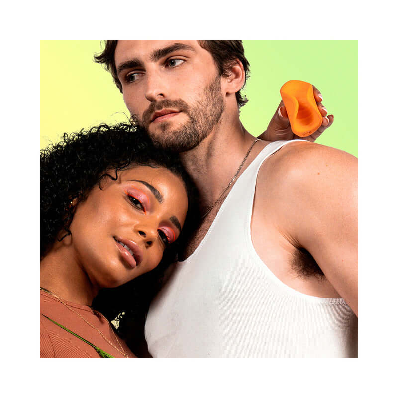 VUSH SOL Vibrating Stroker featured with a couple highlighting pleasure and intimacy for enhanced experiences.