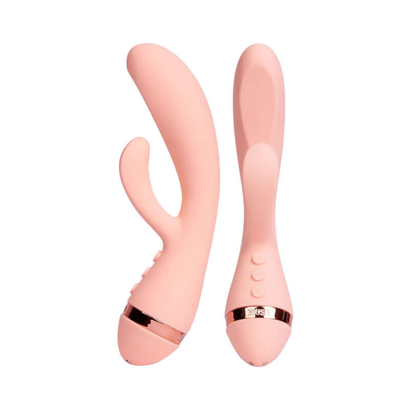 VUSH Muse Rabbit Vibrator featuring dual stimulation points and flexible arms for enhanced pleasure.