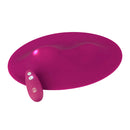 VibePad Hands Free External Vibrator, a pink silicone pleasure device with a remote control for hands-free stimulation.