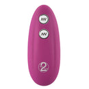 VibePad Hands Free External Vibrator in vibrant pink, featuring two control buttons for personalized stimulation.