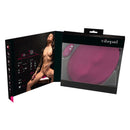 VibePad Hands Free External Vibrator packaging featuring the device and instructions for use.