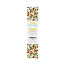 Exsens Warming Massage Oil Pina Colada 1.7 Oz packaging featuring tropical design and product details.