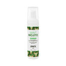 Exsens Warming Massage Oil Mint Mojito 1.7 Oz in a pump bottle with mint leaves design.