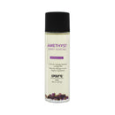 Exsens Massage Oil Amethyst Sweet Almond 3.4 Oz bottle with amethyst crystals, perfect for relaxing massages.