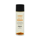 Exsens Body Oil Amber Jojoba 3.4 Oz bottle with amber crystals and organic ingredients.