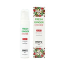 Exsens Arousal Gel Fresh Ginger Lychee 0.5 Oz bottle and packaging with tropical design.