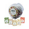 Exsens Warming Oil Foils 150 Piece Fishbowl Display showcasing various flavors in an attractive clear fishbowl.