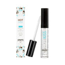 Exsens Hot Kiss Arousal Lip Gloss Coconut 0.24 Oz with applicator and packaging for playful, tingling kisses.