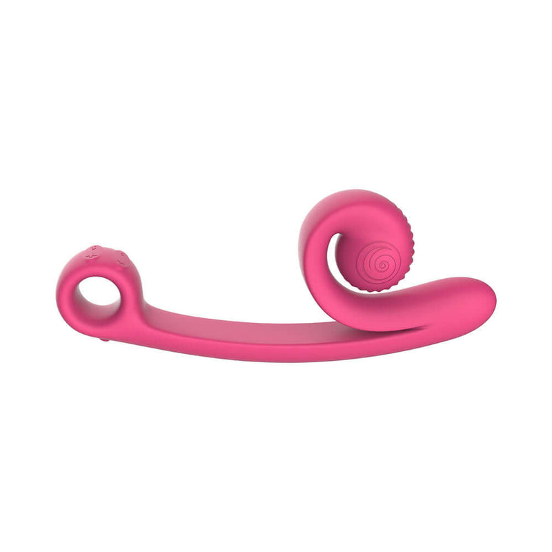 SVibe Snail Curve Dual Stimulator Pink designed for precise, blended stimulation with ergonomic curves.
