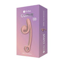 SVibe Snail Curve Dual Stimulator Peach packaging, ergonomic design for dual stimulation pleasure.