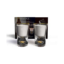 NEO Sensual Celebrate Massage Candle Set 1.5 Oz with handcrafted crystal shot glasses.