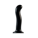 Strap-On-Me P&G Spot Silicone Dildo Black XL, ergonomic and curved for G-spot and P-spot stimulation.