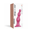 Strap-On-Me Dildo Plug Beads Large Raspberry packaging showcasing the versatile hybrid design and three graduated beads.